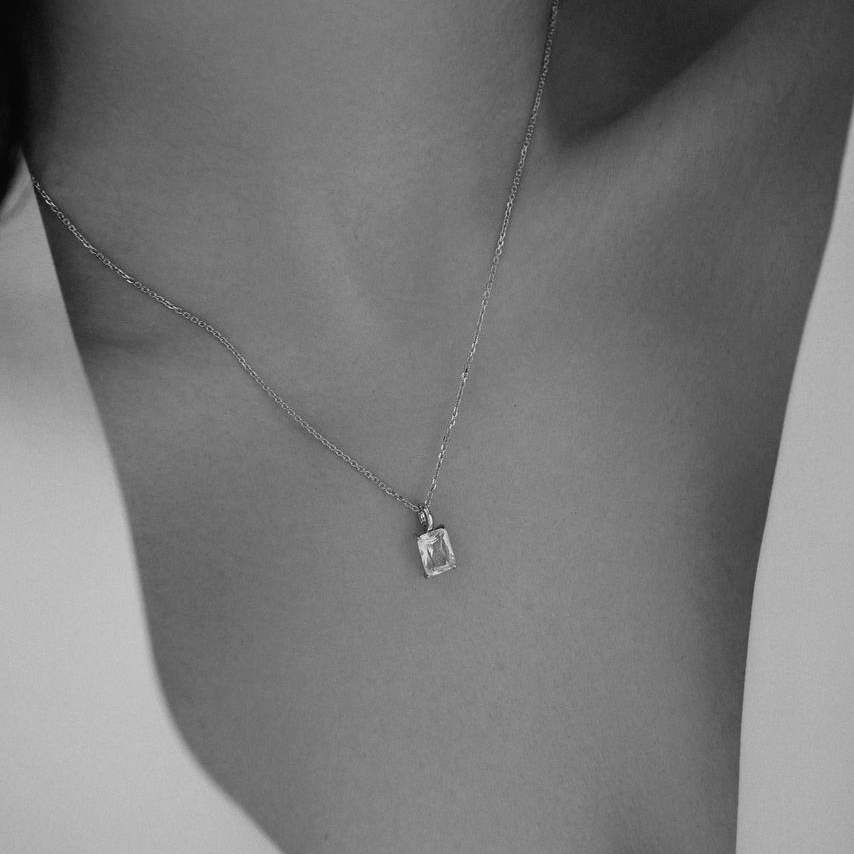 Подвеска Crystal Classic с горным хрусталем (желтое золото)