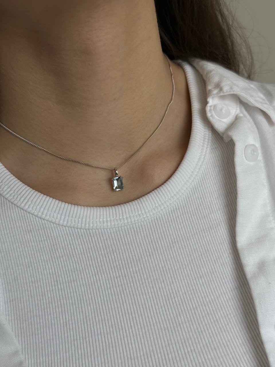 Подвеска Crystal Classic с голубым топазом