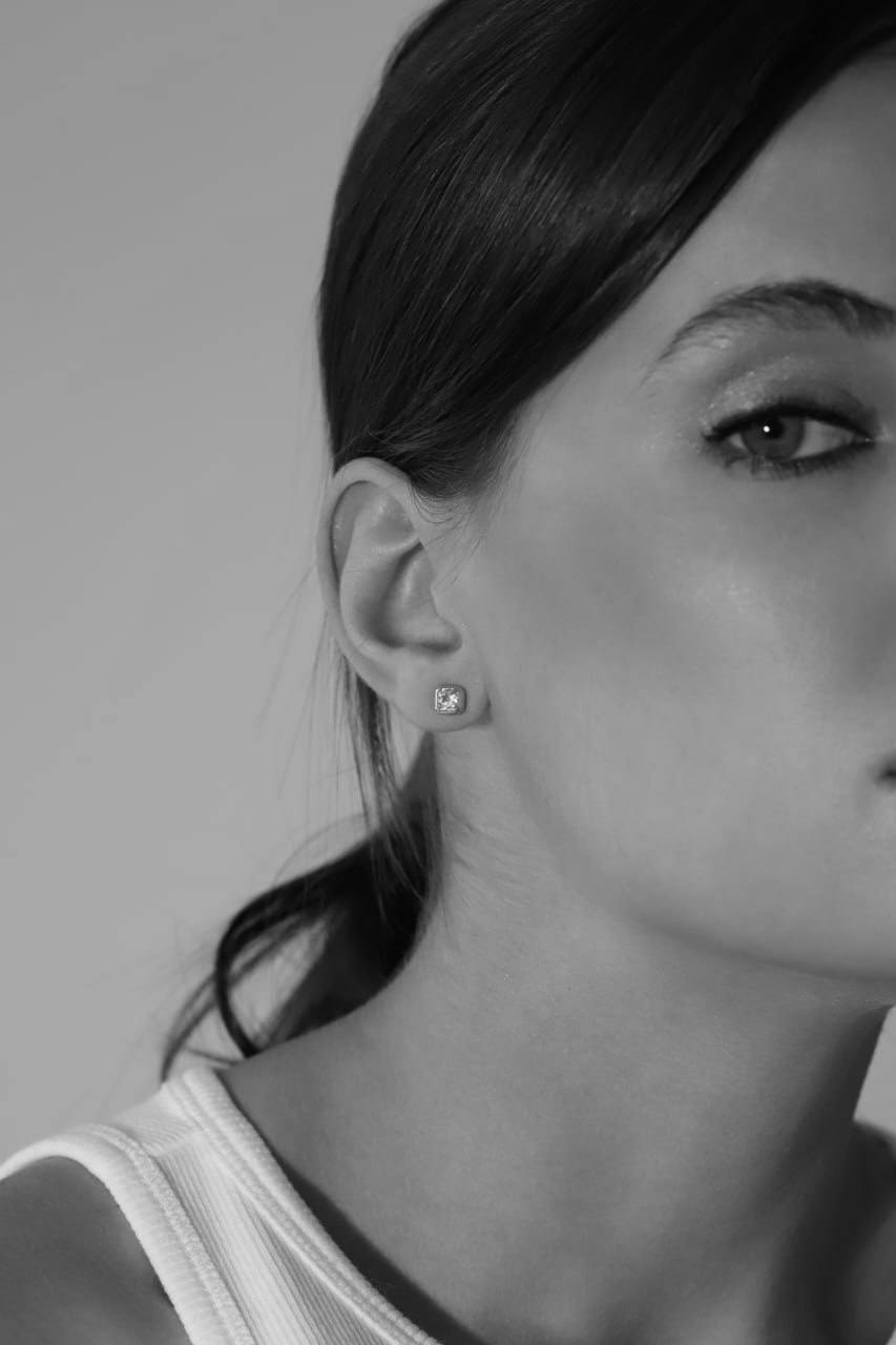 Серьги Crystal Square с аметистом