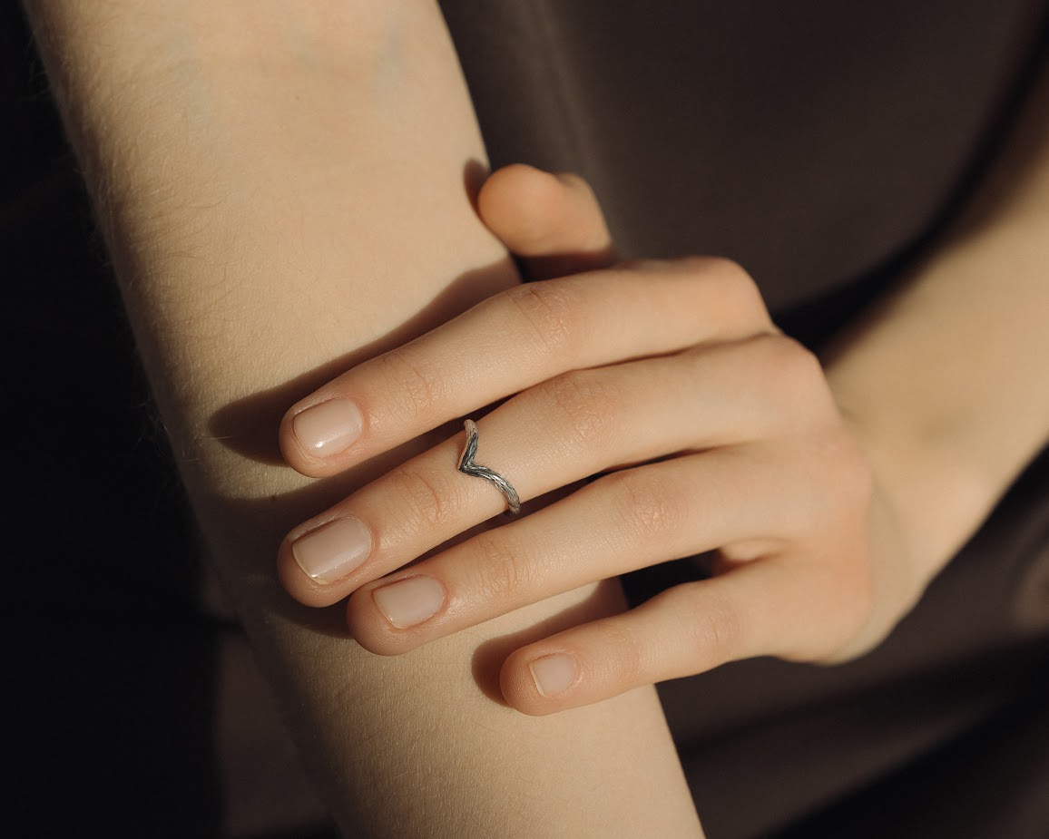 Кольцо V фактурное, разъемное