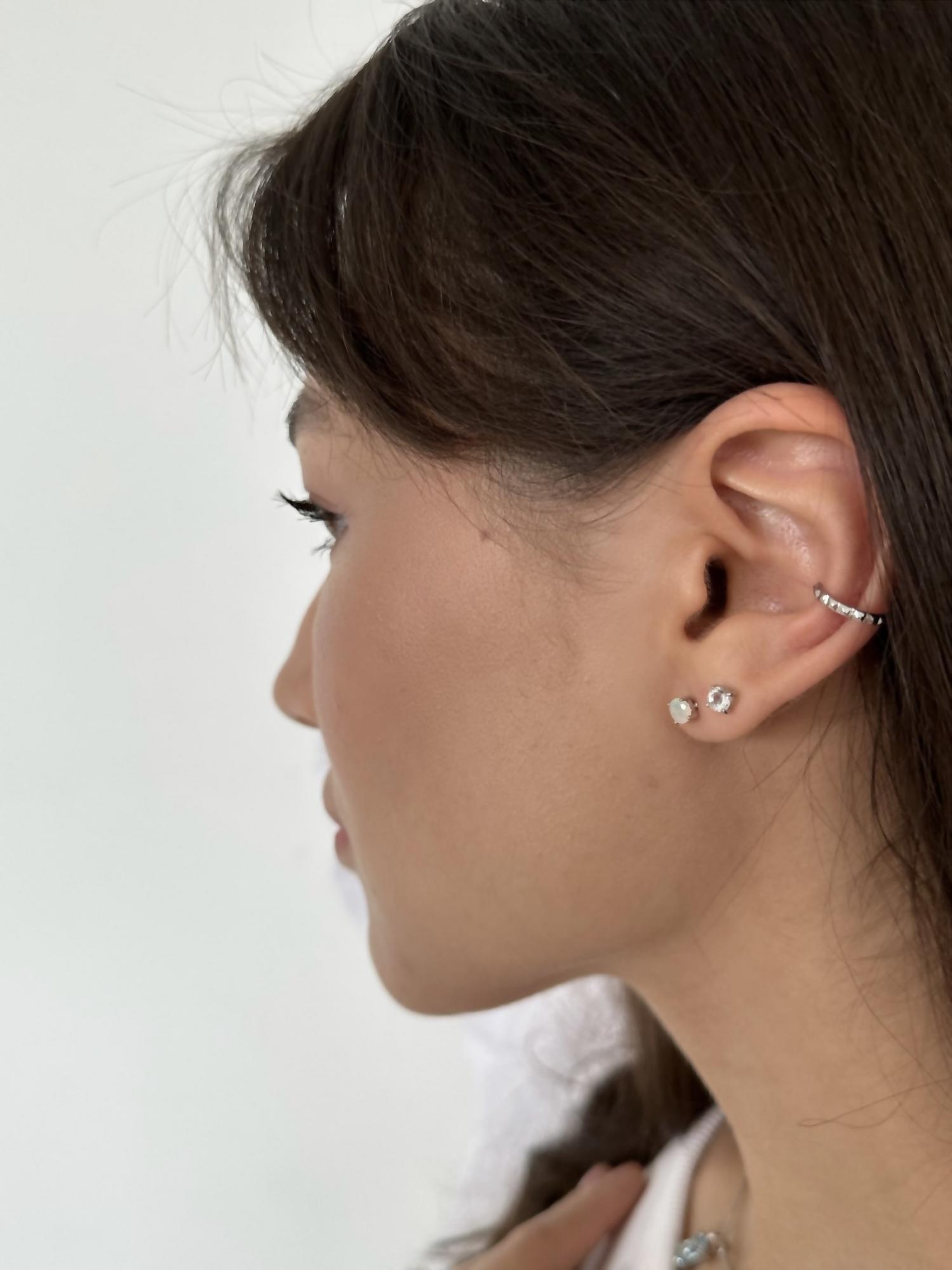 Серьги Crystal Circle с опалом