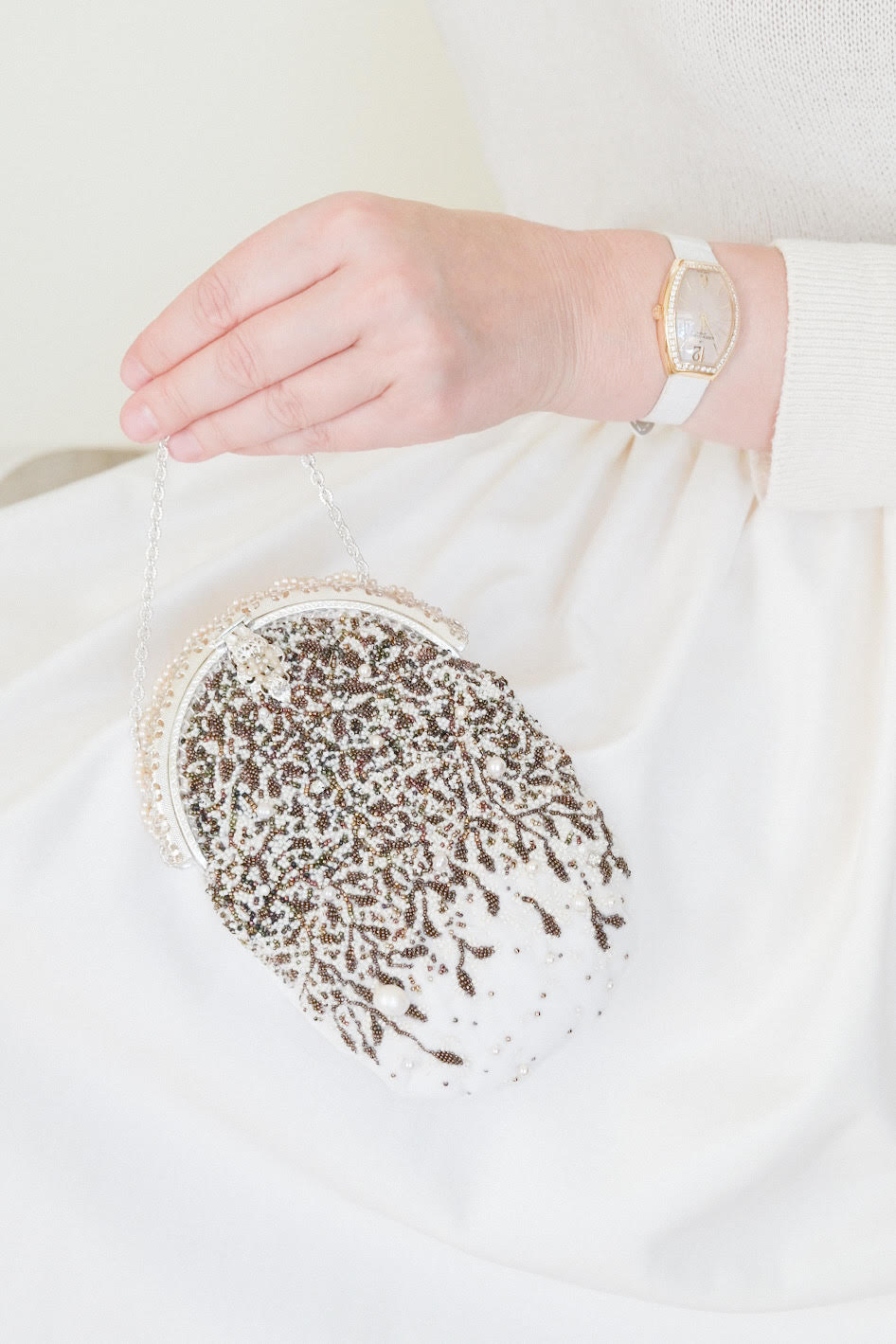 "Pelegrina" коллекционная бархатная сумочка с морской жемчужиной