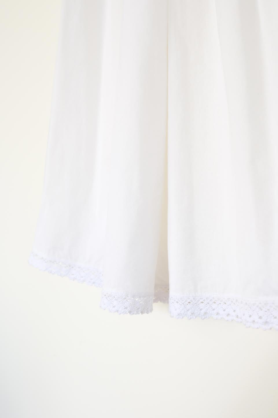 Нижняя юбка для домашних и чайных платьев длины макси из батиста с узким кружевом