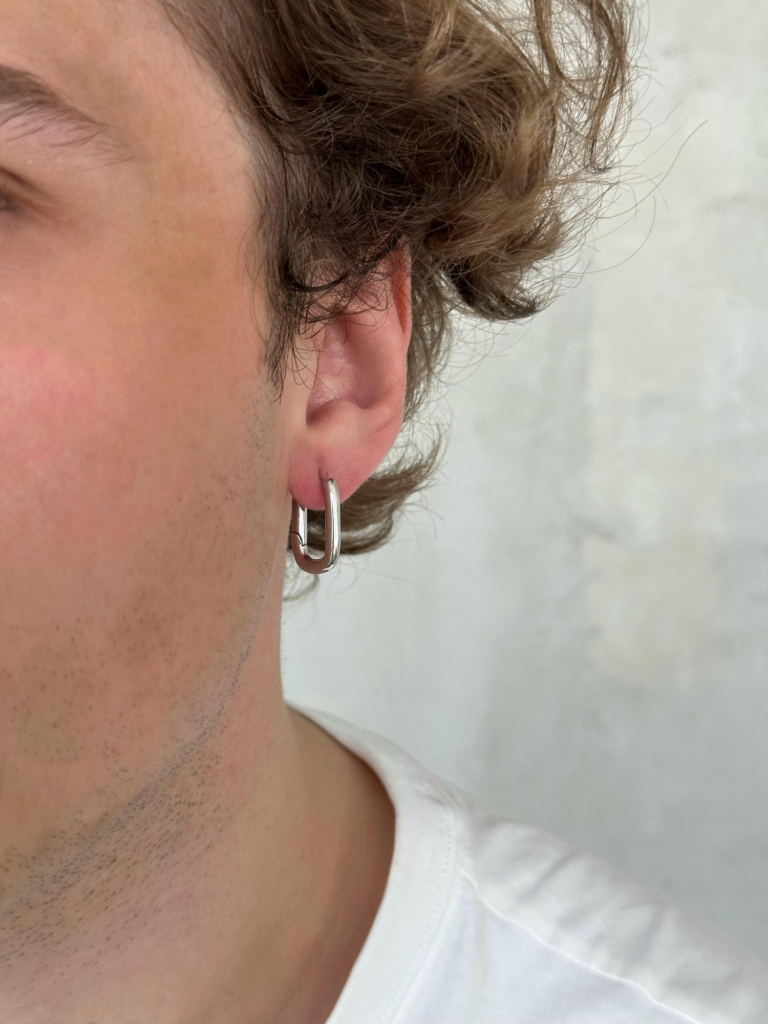 Моносерьга овал малая