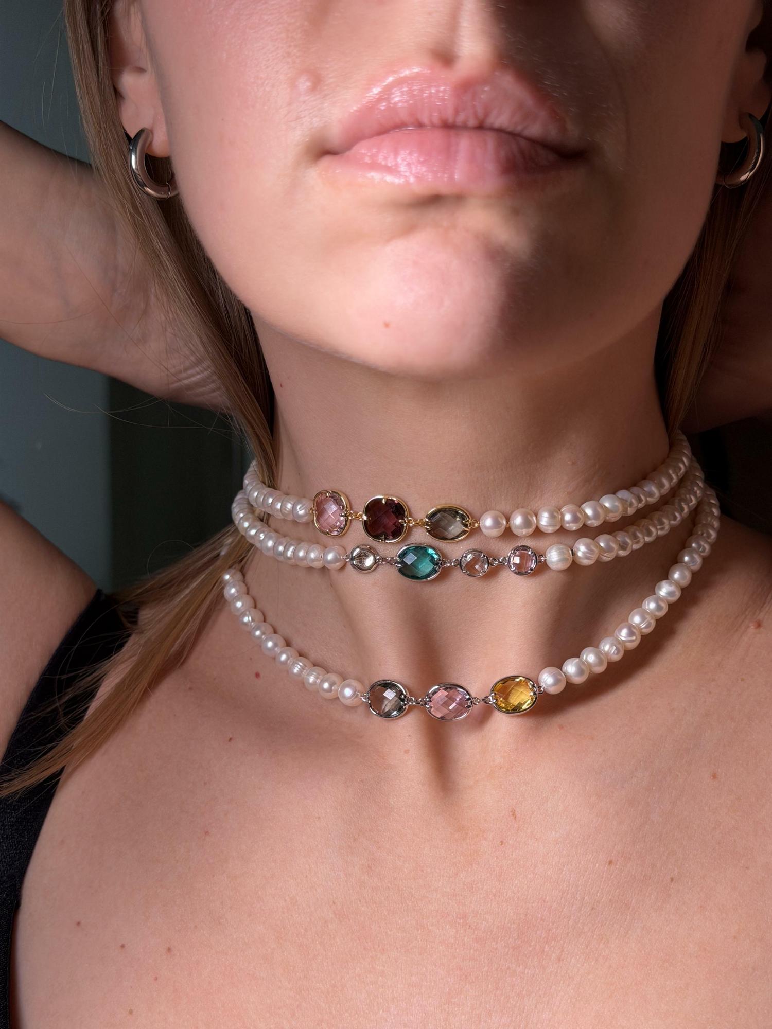 Чокер «Твоя психанула и в жемчугах пошла»