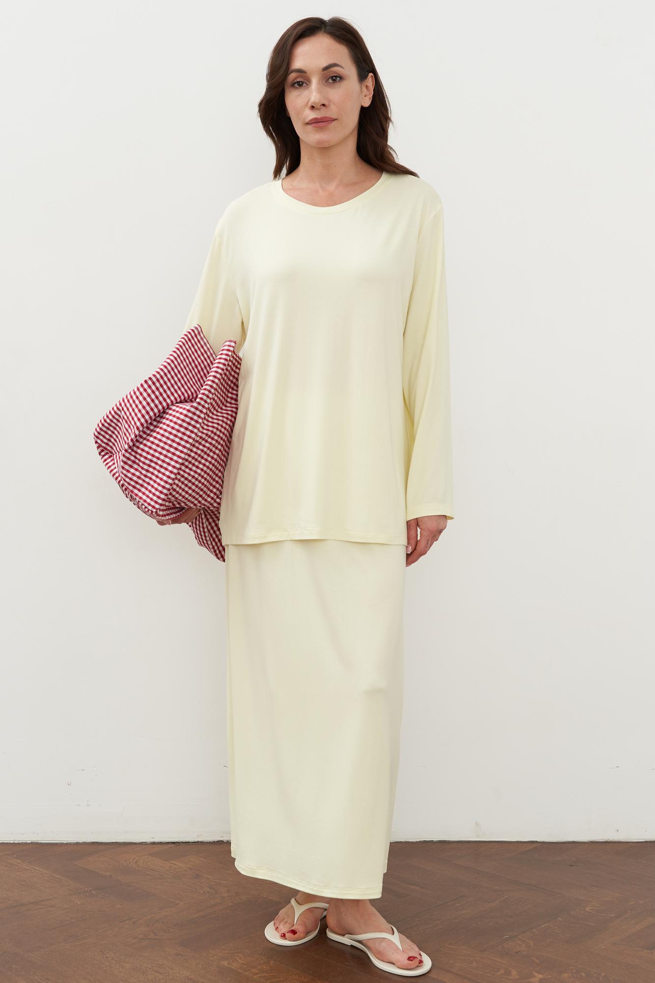 Трикотажный костюм, жёлтый