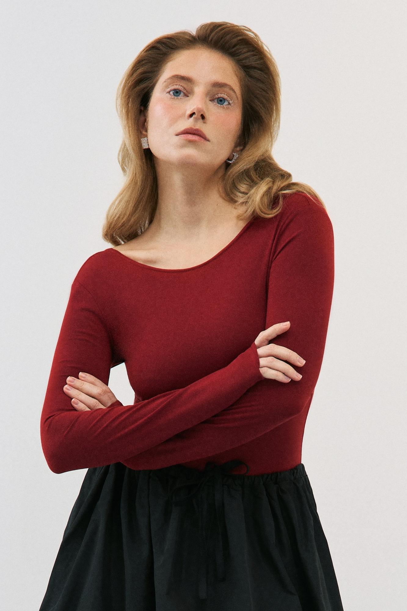 Боди, бордо