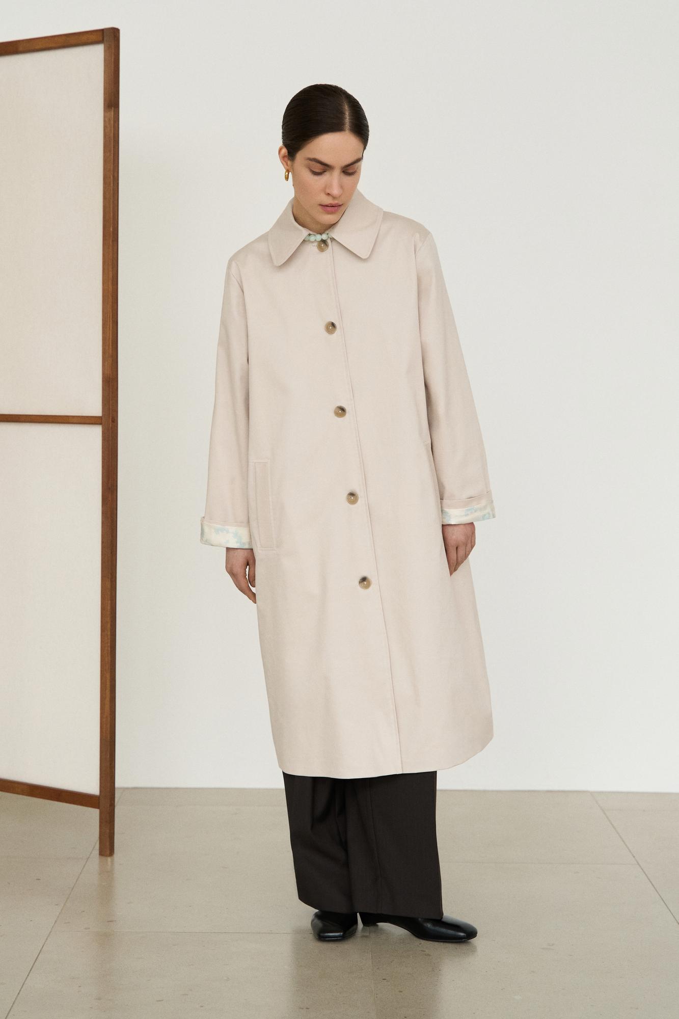 Плащ классический, бежевый