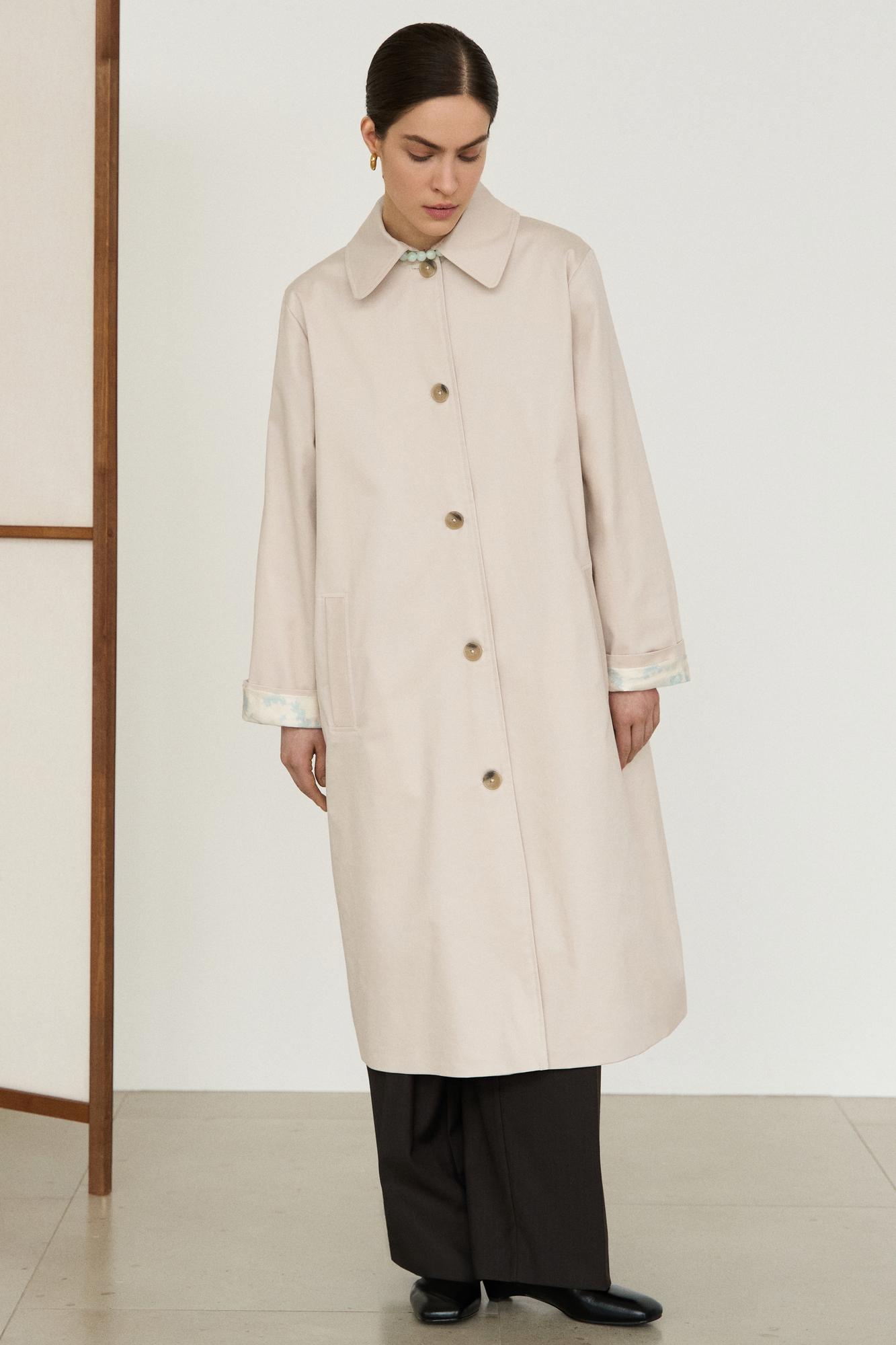 Плащ классический, бежевый