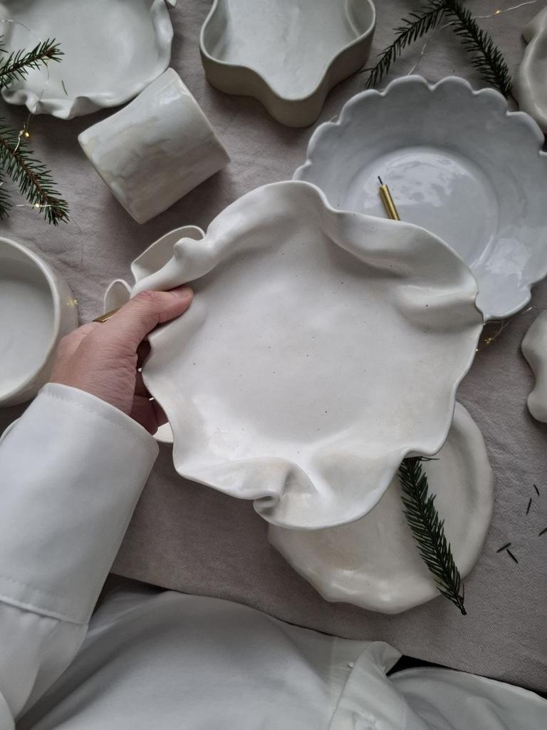 Тарелка White flower