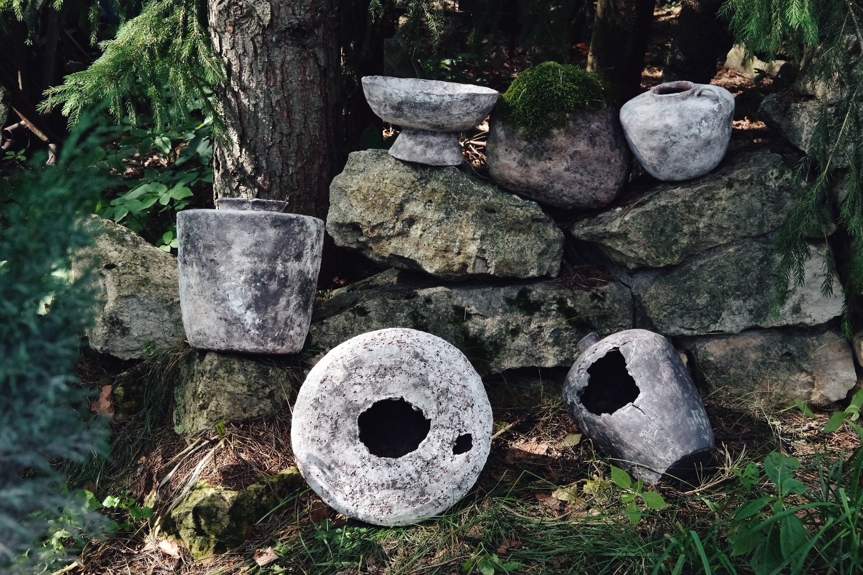 Декоративная ваза с трещинами ваби саби