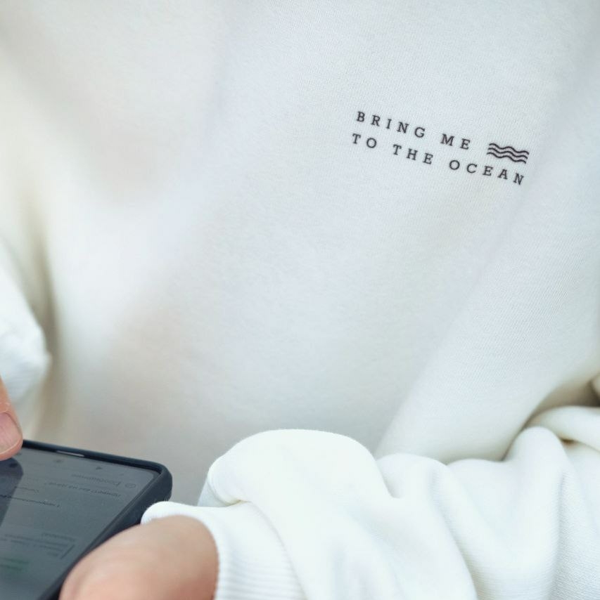 Худи молочного цвета "Bring me to the ocean"