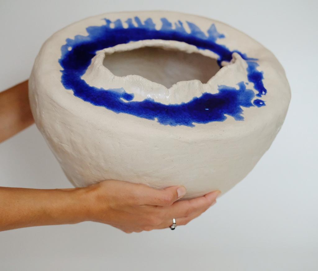 Ваза керамическая со стеклом