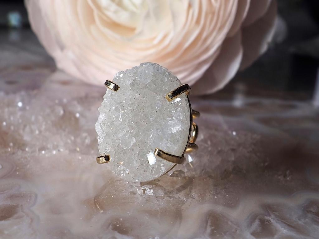 Кольцо с горным хрусталем