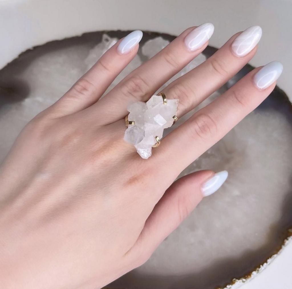 Кольцо с горным хрусталем
