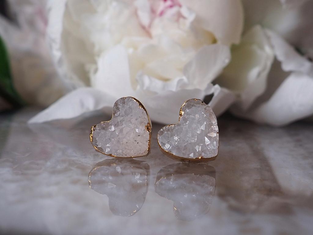 Пусеты с горным хрусталем