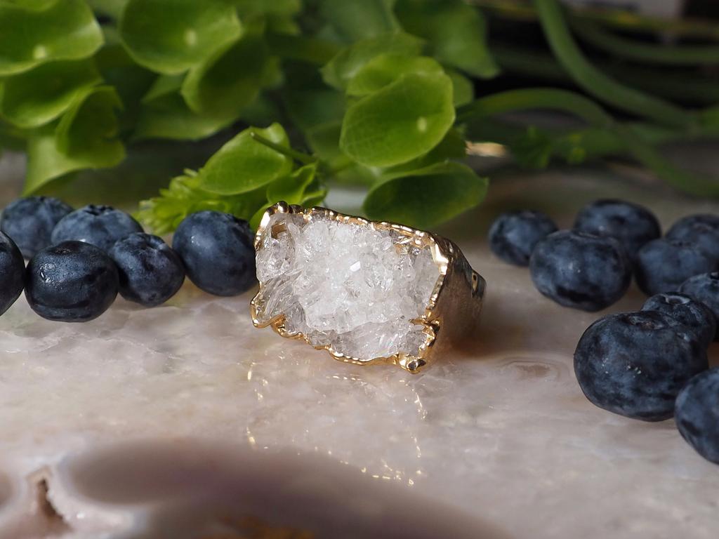 Кольцо с горным хрусталем