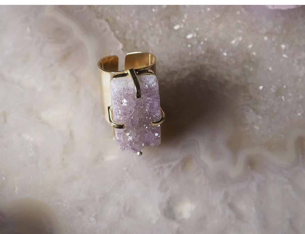 Кольцо с аметистом