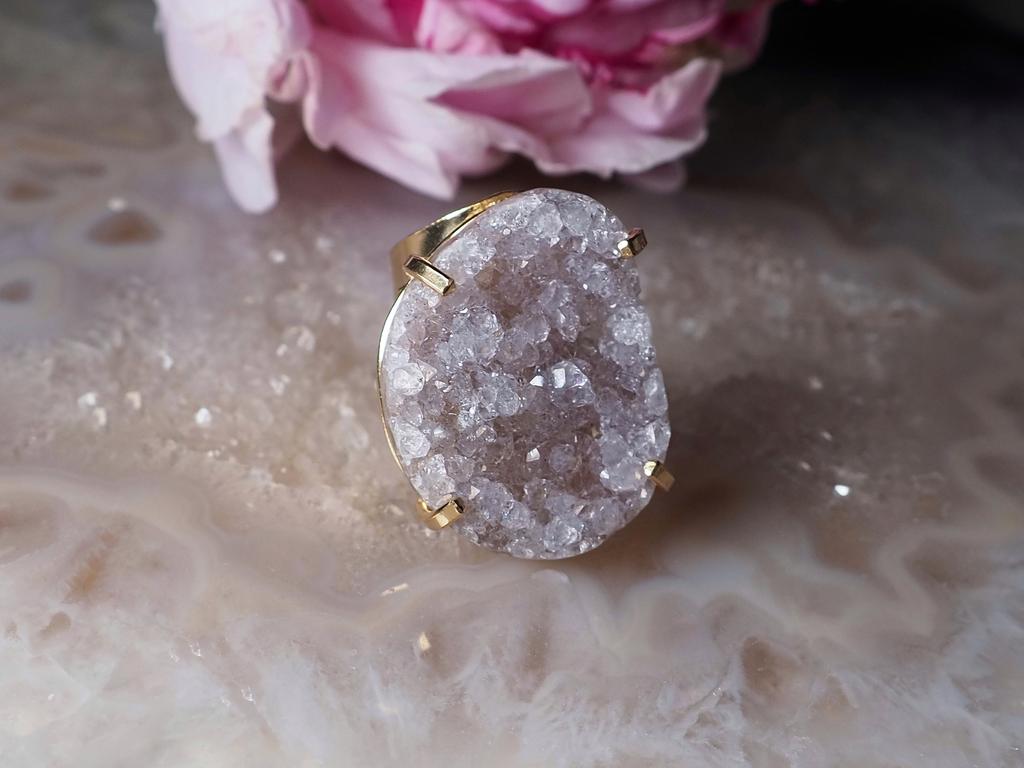 Кольцо с друзой аметиста