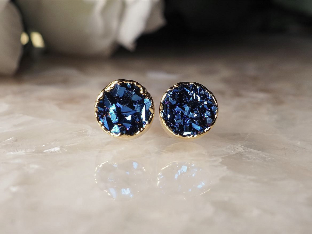 Пусеты с кварцем