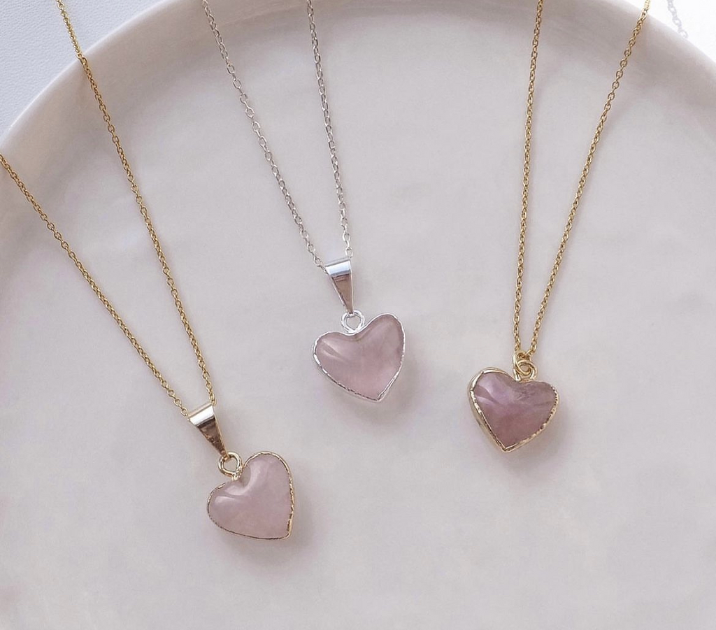 Подвеска с розовым кварцем