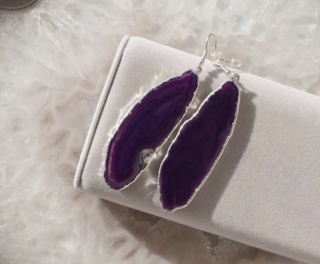 Серьги с агатом