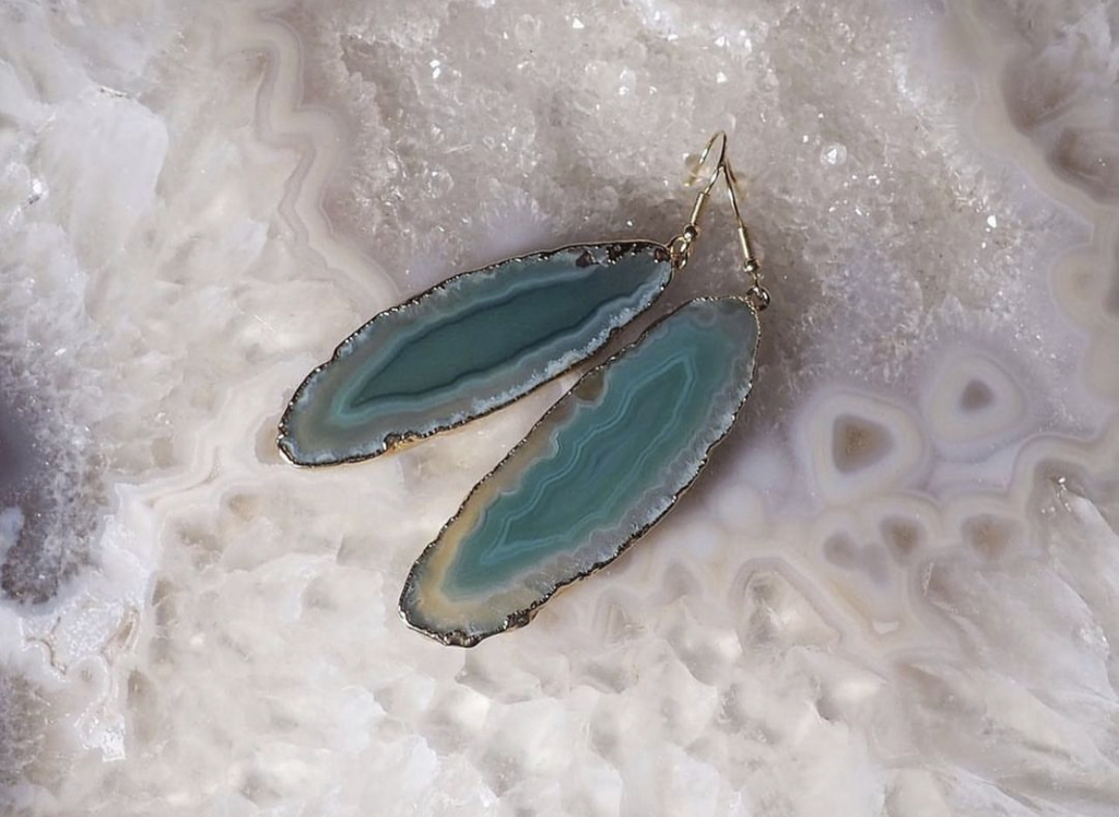 Серьги с агатом