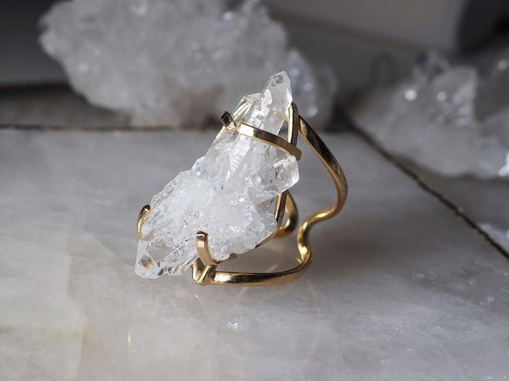 Кольцо с горным хрусталем