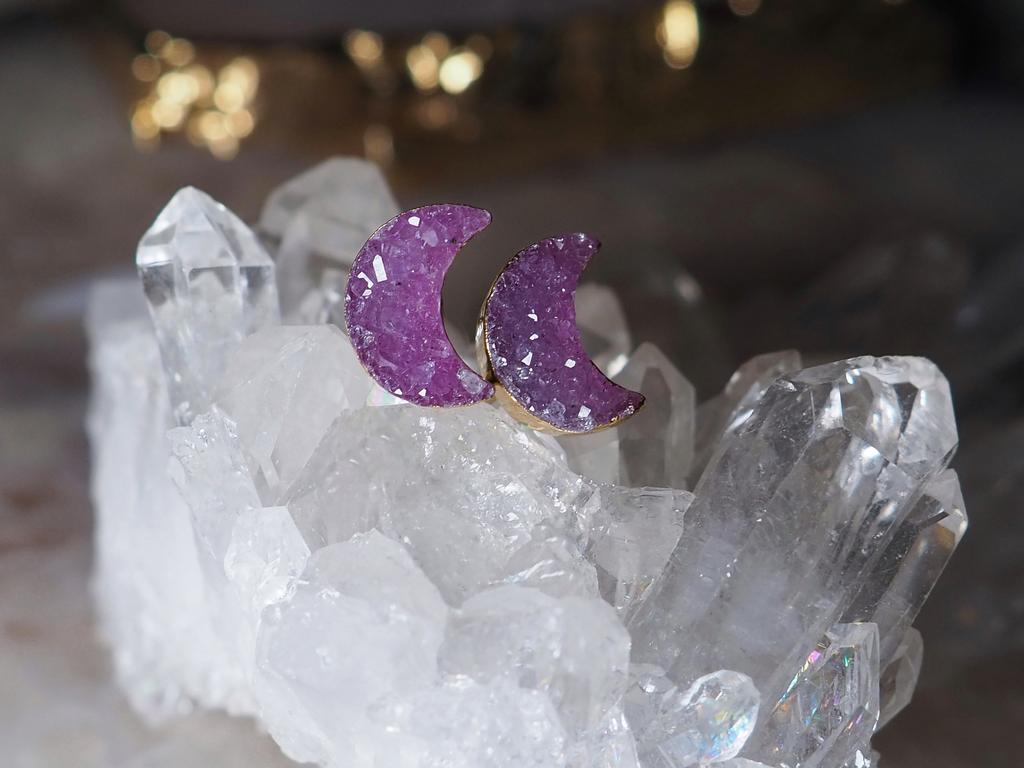 Серьги с розовым кварцем