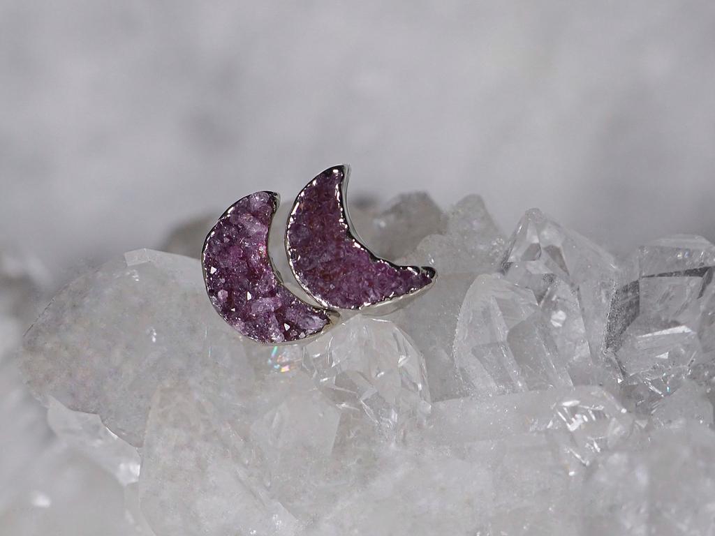 Серьги с розовым кварцем