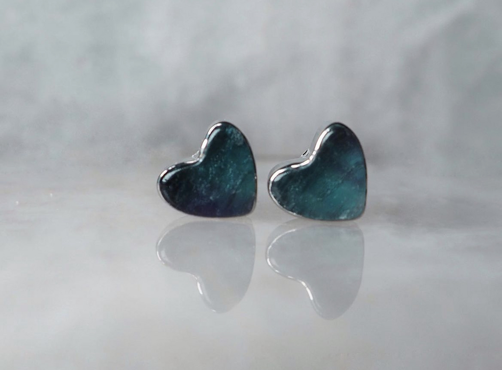 Серьги с флюоритом
