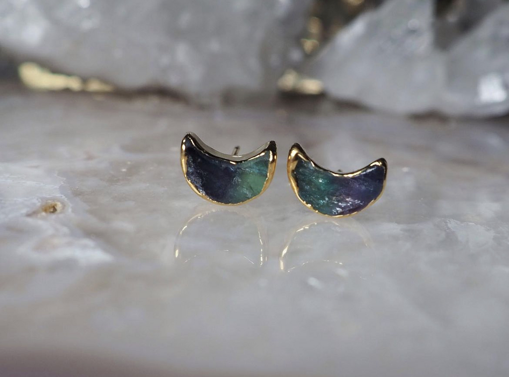 Серьги с флюоритом