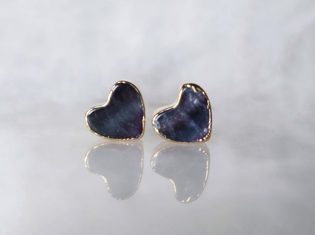 Серьги с флюоритом