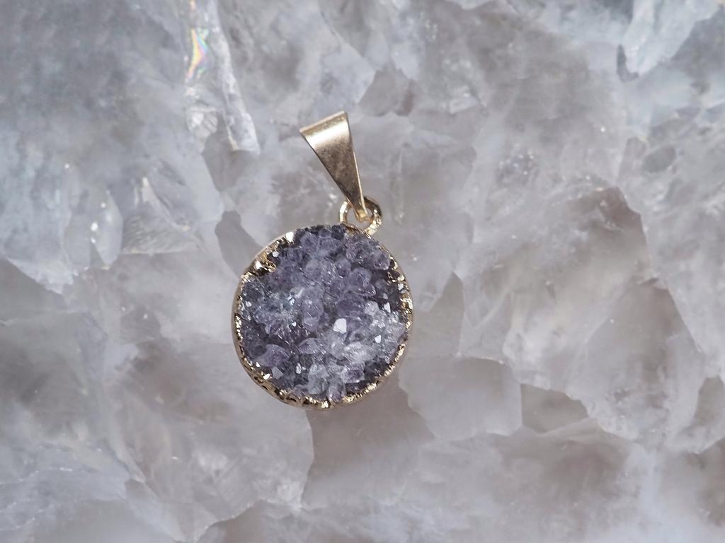 Подвеска с друзой аметиста