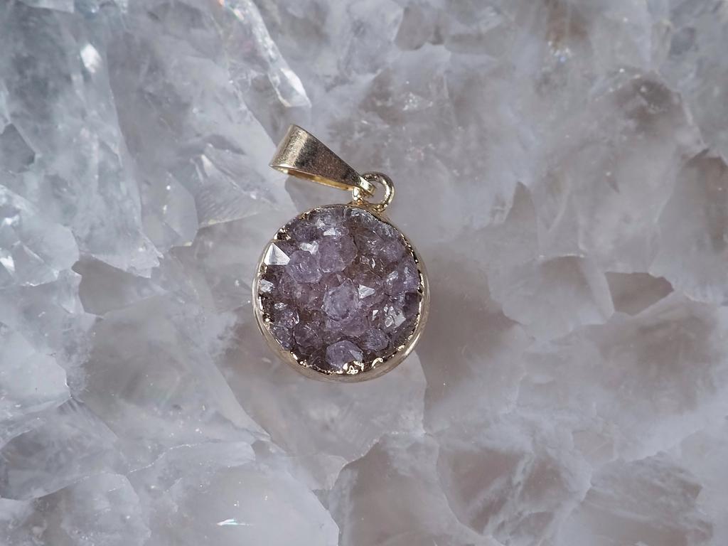 Подвеска с друзой аметиста