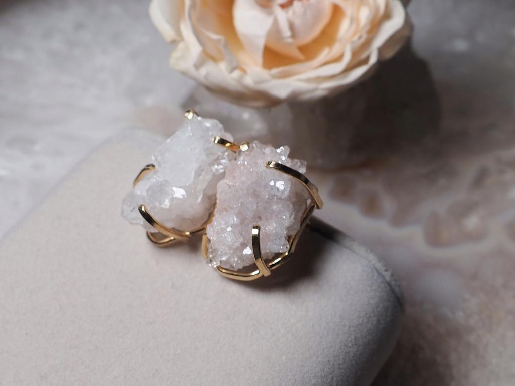 Серьги с розовым аметистом