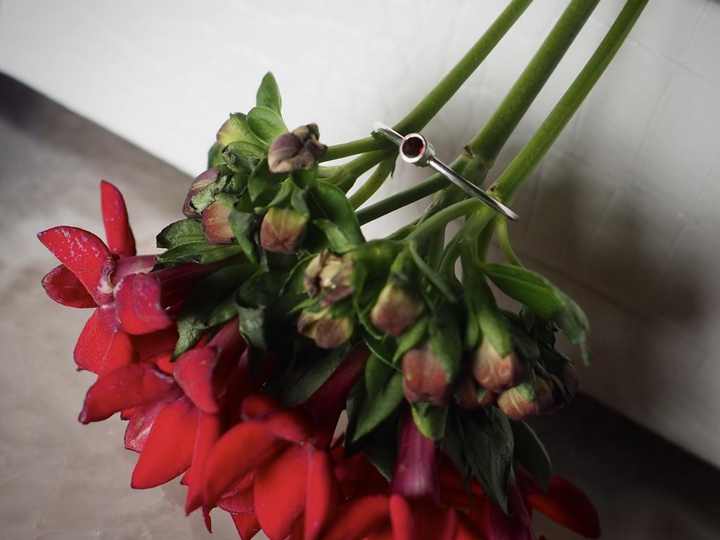 Кольцо с гранатом