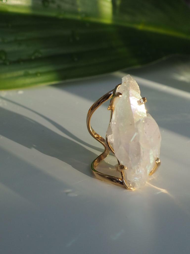 Кольцо с горным хрусталем