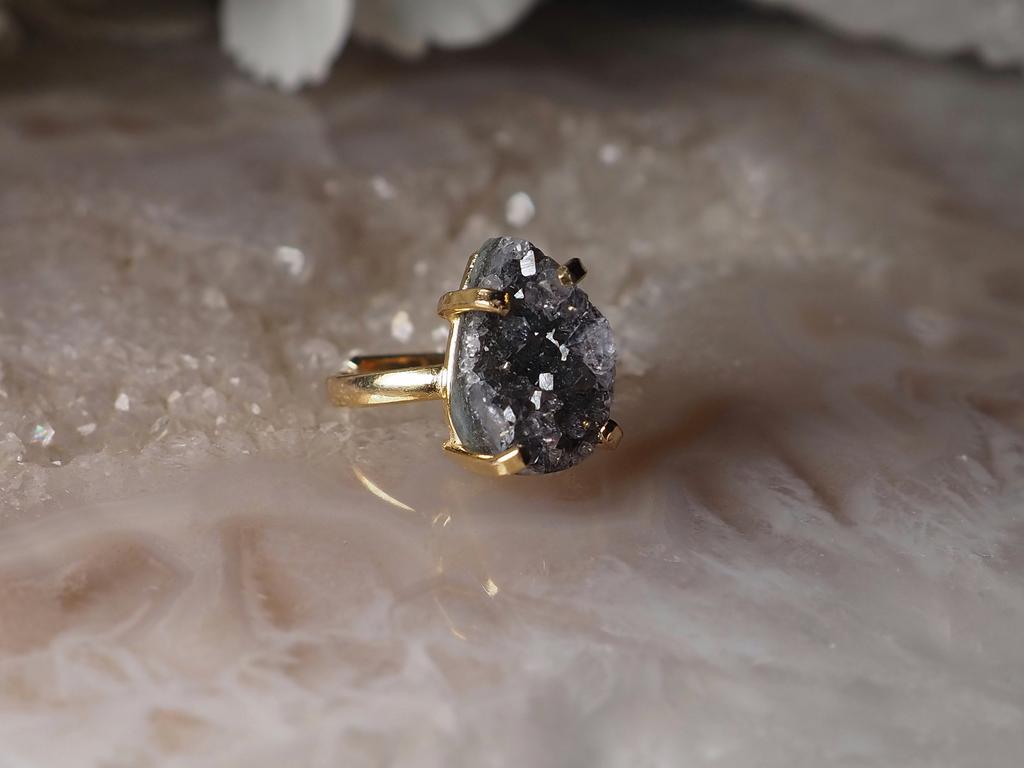 Кольцо с друзой аметиста