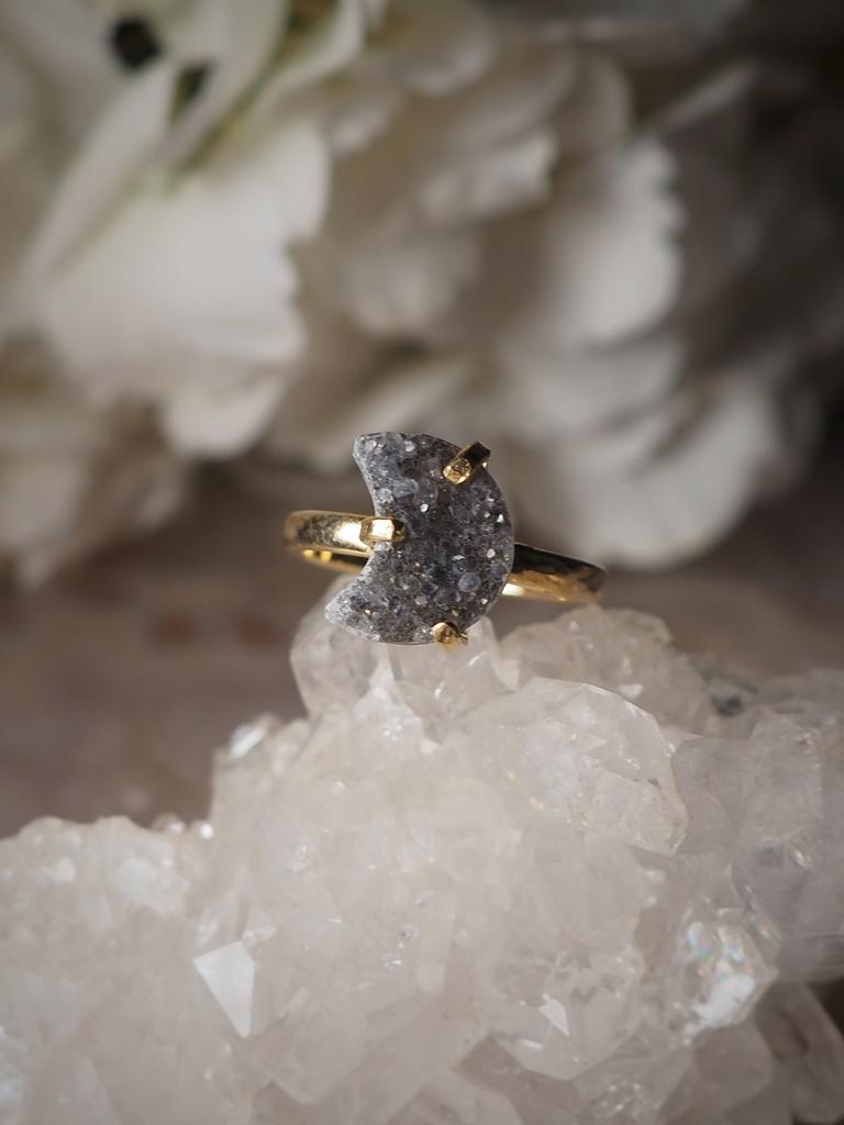 Кольцо с друзой агата