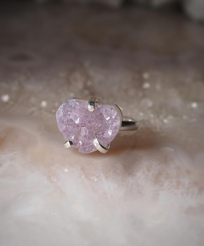 Кольцо с друзой аметиста