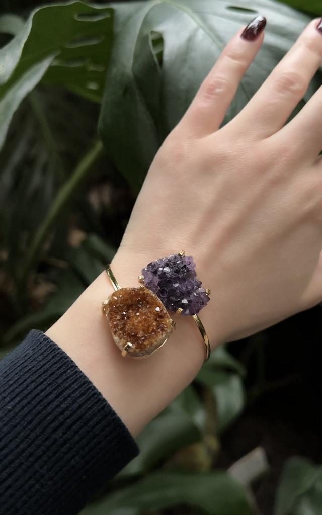 Браслет с друзой цитрина