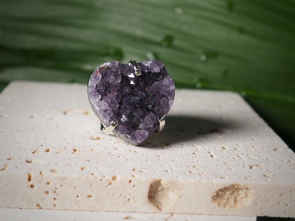 Кольцо с друзой аметиста