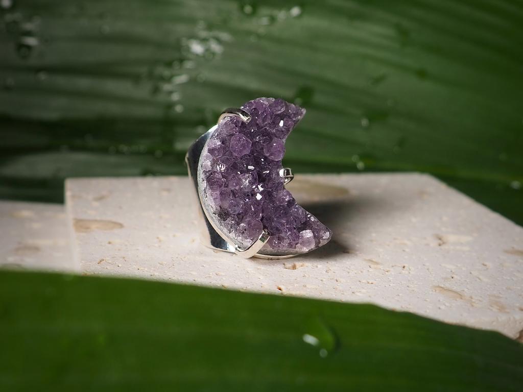 Кольцо с друзой аметиста