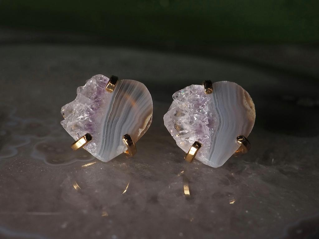 Серьги с друзой аметиста