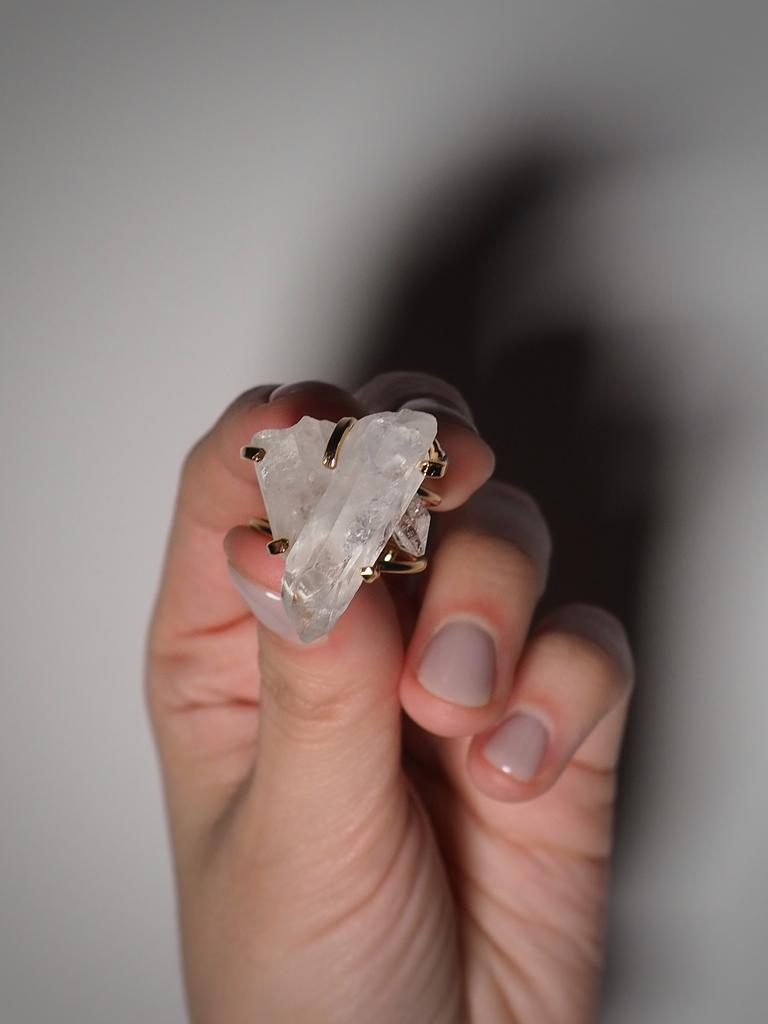 Кольцо с горным хрусталем