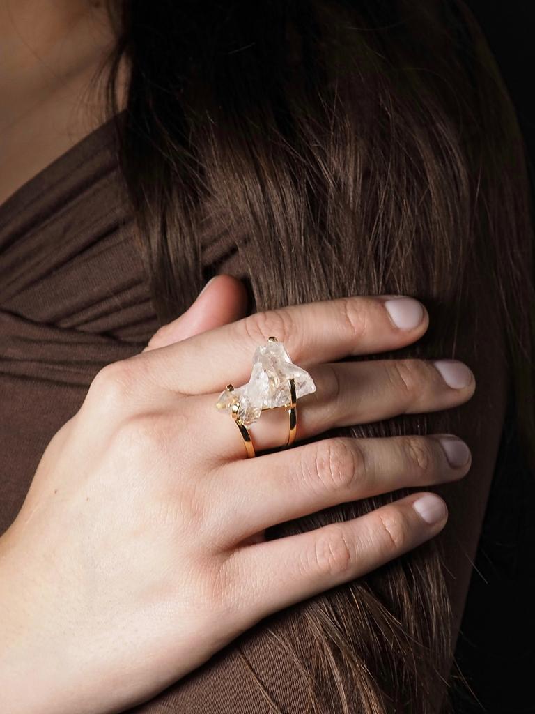 Кольцо с горным хрусталем