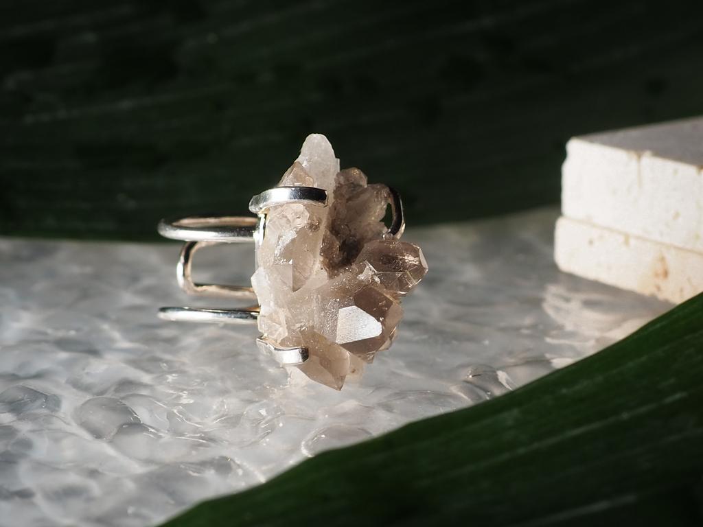 Кольцо с раухтопазом