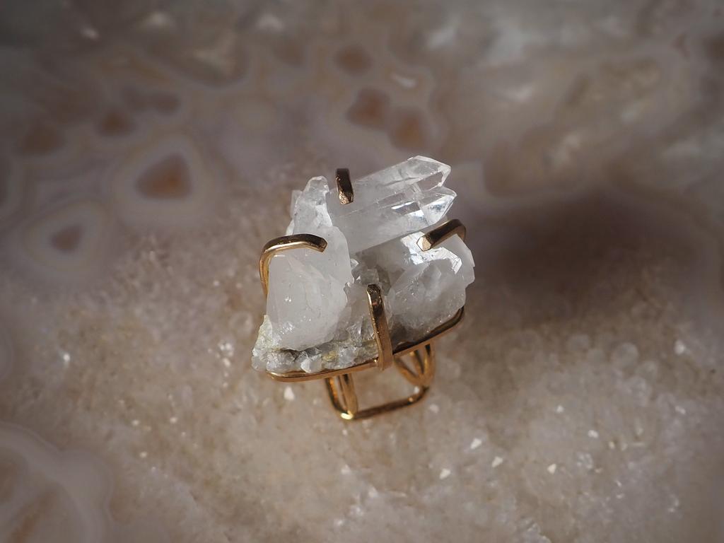Кольцо с горным хрусталем