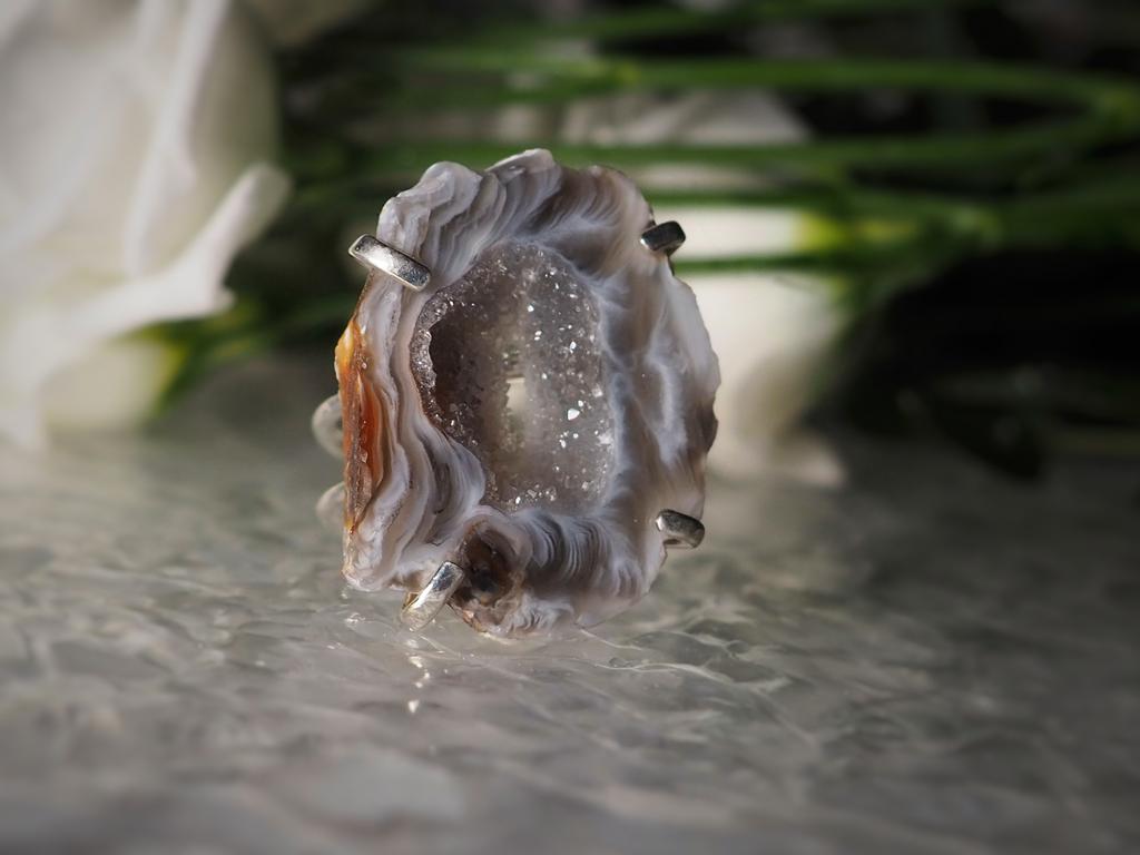 Кольцо с агатом